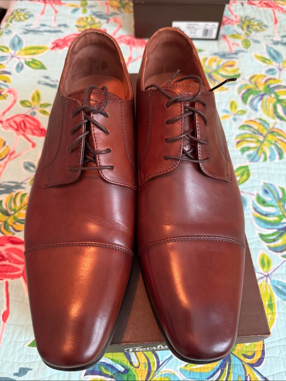 Florsheim Men's cognac Postino OX men’s shoes, size 13